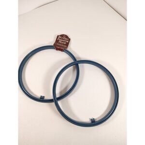 Westex Cross-Stitch Quilting Embroidery 7" Round Hoop Colonial Blue-NEW set of 2